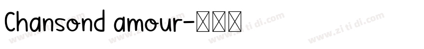 Chansond amour字体转换